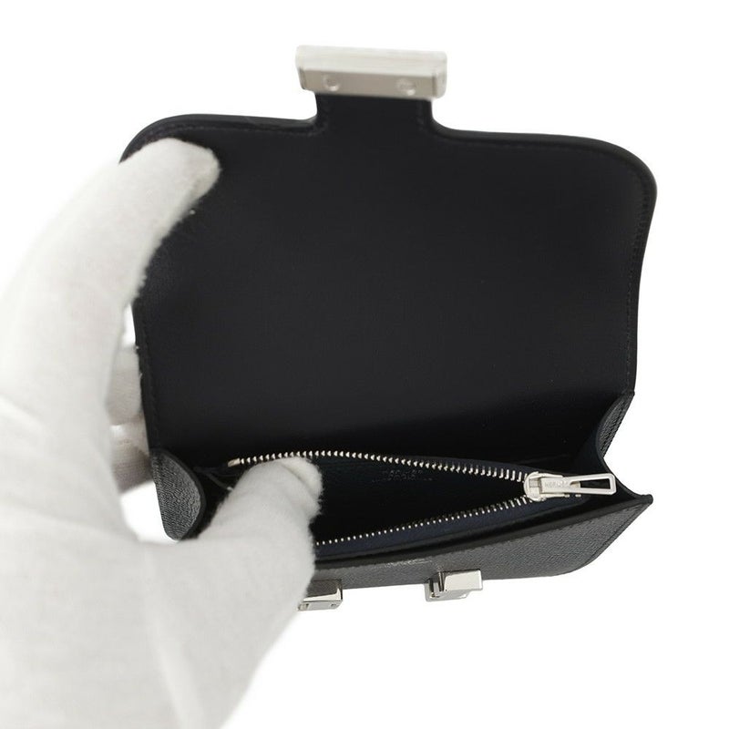 エルメス 財布 コンスタンス スリム ブルーインディゴ/シルバー金具/ラッカー金具 エプソン B刻印 HERMES 財布