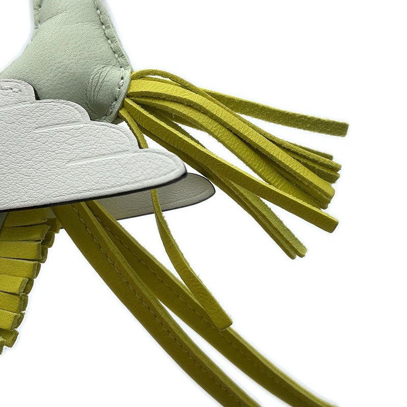 エルメス バッグチャーム ロデオPM ペガサス ヴェールフィズ/ライム/ホワイト ラムスキン B刻印