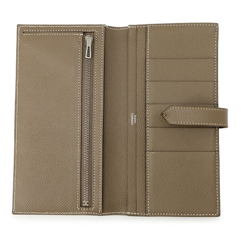 エルメス 長財布 ベアンスフレ エトゥープ/シルバー金具 エプソン A刻印 HERMES 財布