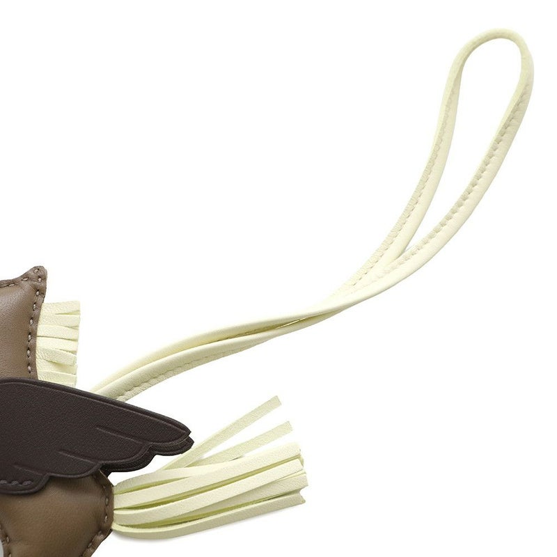 エルメス バッグチャーム ロデオPM ペガサス エトゥープ/ジョーヌミルトン/ルージュセリエ ラムスキン W刻印