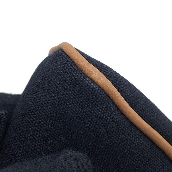 エルメス ポーチ ボリードポーチ ミニミニ ブラック/シルバー金具 コットン HERMES 小物入れ 黒