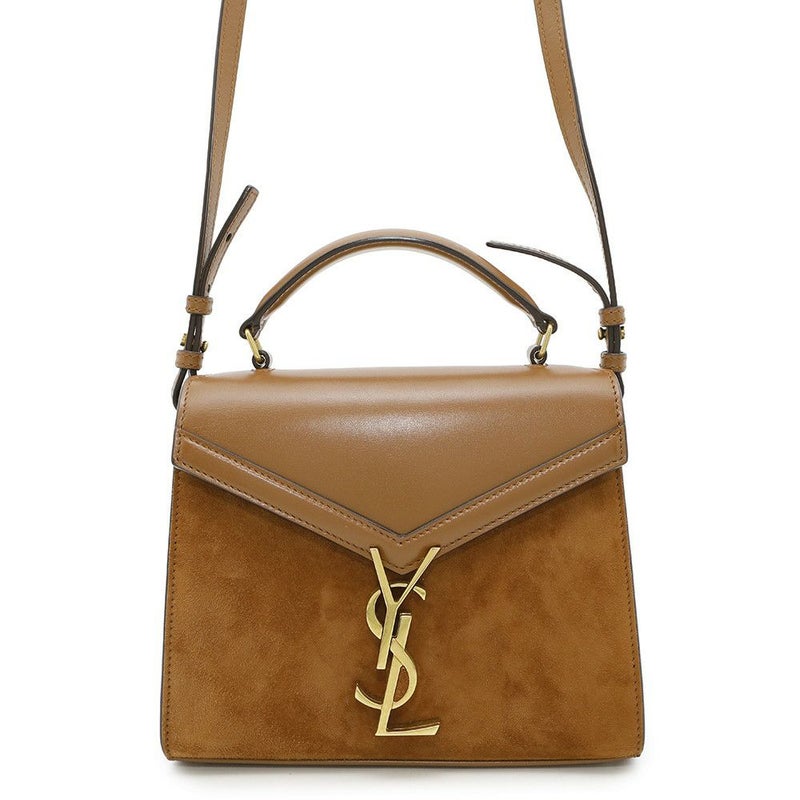 サンローランパリ ハンドバッグ カサンドラ トップハンドル スエード レザー 623930 2wayショルダーバッグ