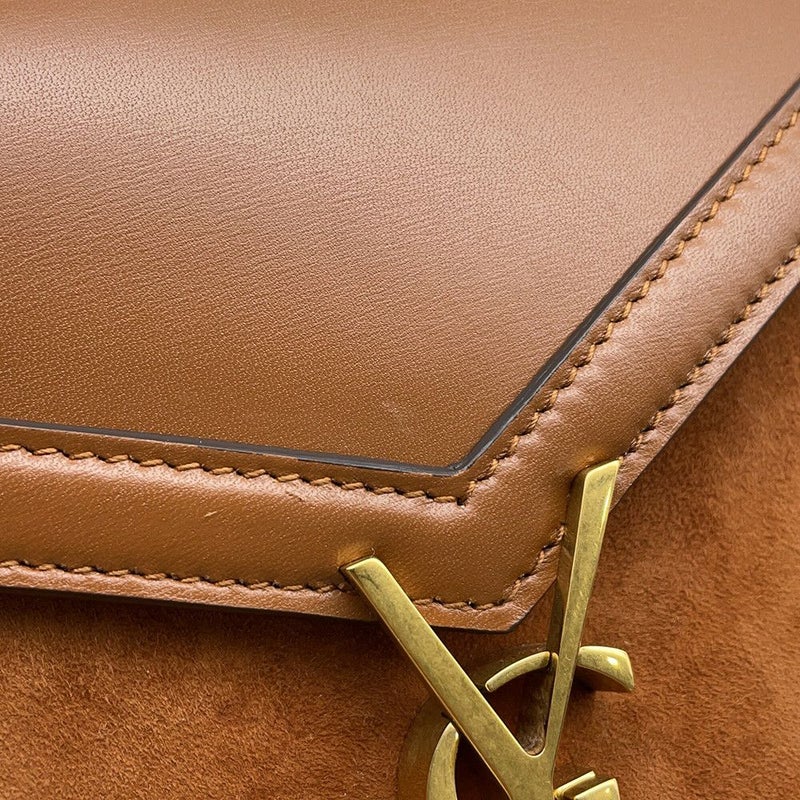 サンローランパリ ハンドバッグ カサンドラ トップハンドル スエード レザー 623930 2wayショルダーバッグ