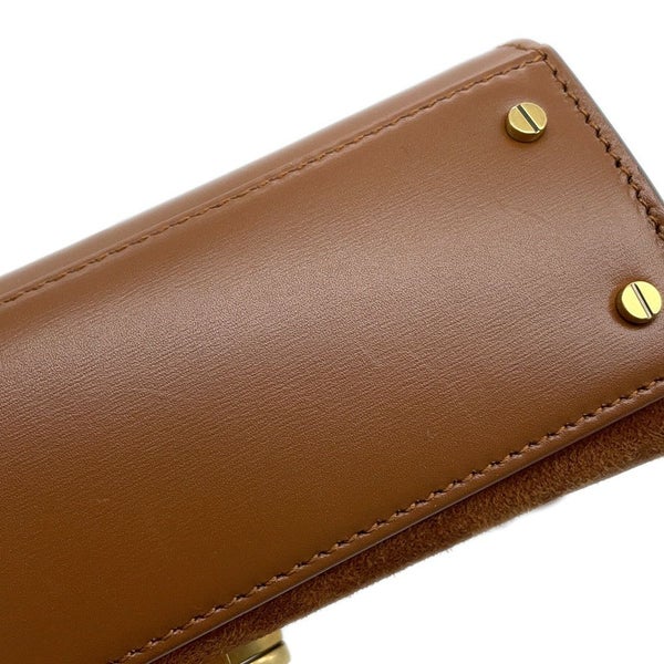 サンローランパリ ハンドバッグ カサンドラ トップハンドル スエード レザー 623930 2wayショルダーバッグ