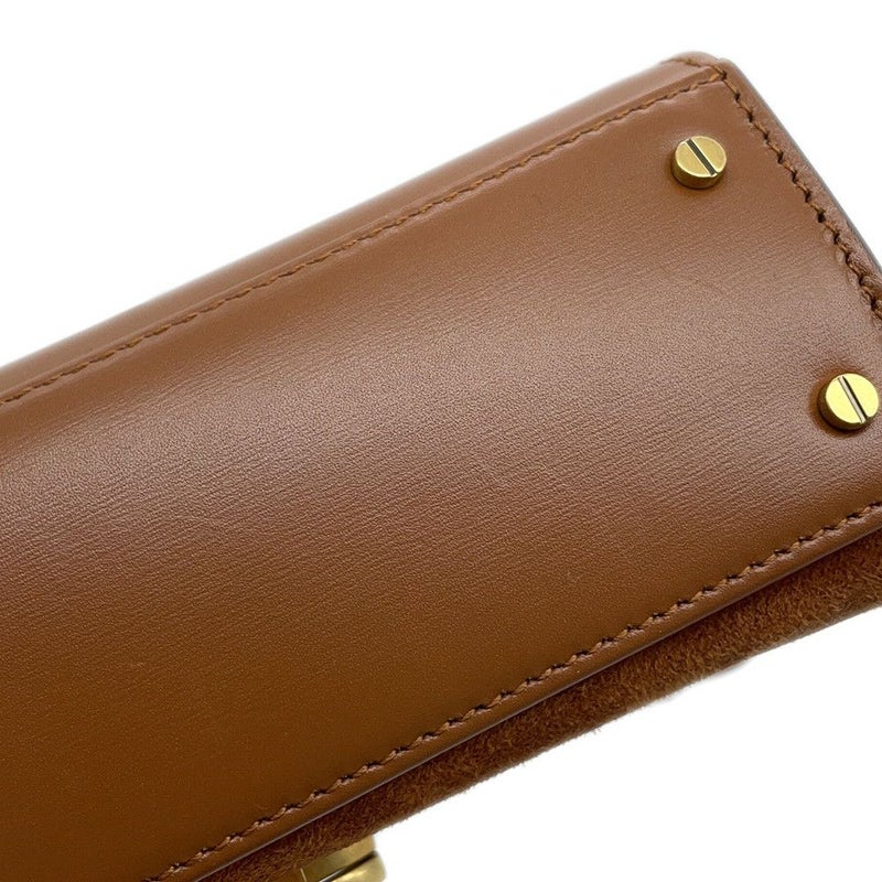 サンローランパリ ハンドバッグ カサンドラ トップハンドル スエード レザー 623930 2wayショルダーバッグ