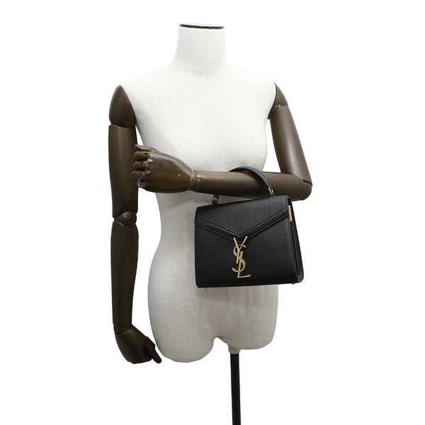 サンローランパリ ハンドバッグ カサンドラ トップハンドル レザー 623930 2wayショルダーバッグ 黒