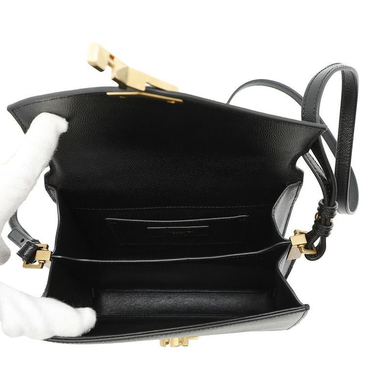 サンローランパリ ハンドバッグ カサンドラ トップハンドル レザー 623930 2wayショルダーバッグ 黒