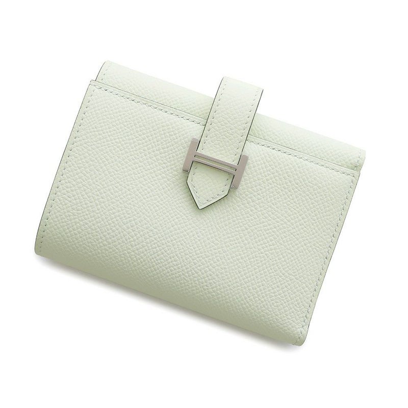 エルメス 三つ折り財布 ベアンコンビネ ヴェールフィズ/シルバー金具 エプソン B刻印