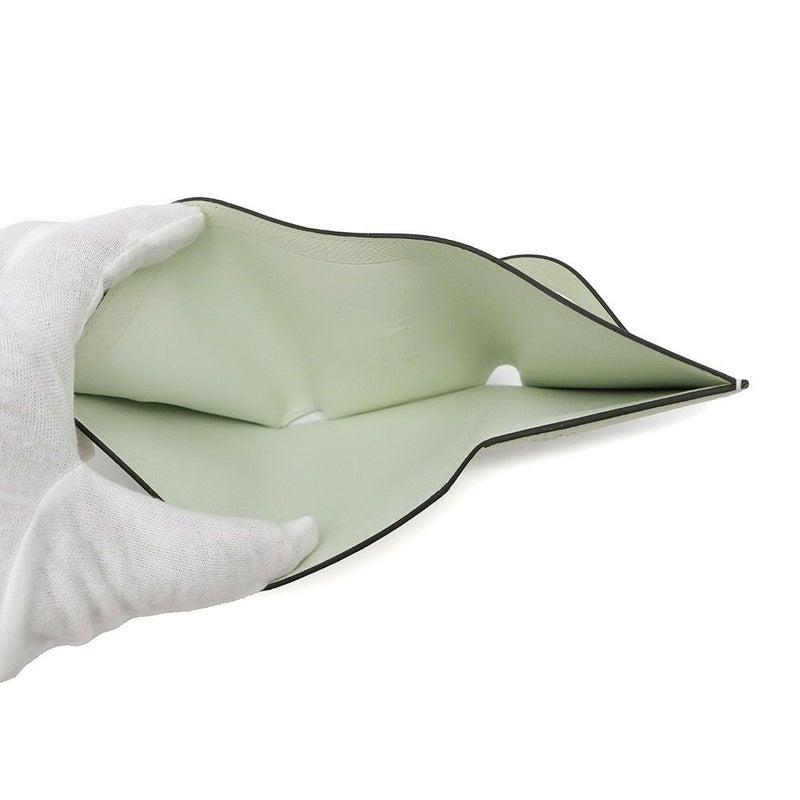 エルメス 三つ折り財布 ベアンコンビネ ヴェールフィズ/シルバー金具 エプソン B刻印