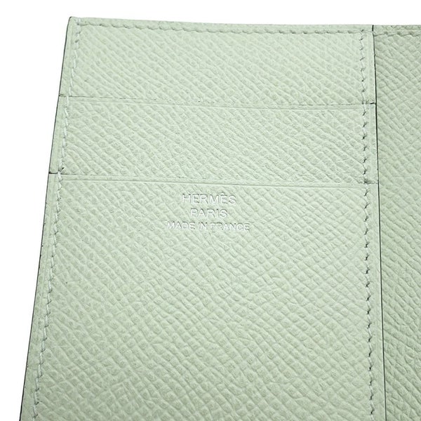 エルメス 三つ折り財布 ベアンコンビネ ヴェールフィズ/シルバー金具 エプソン B刻印