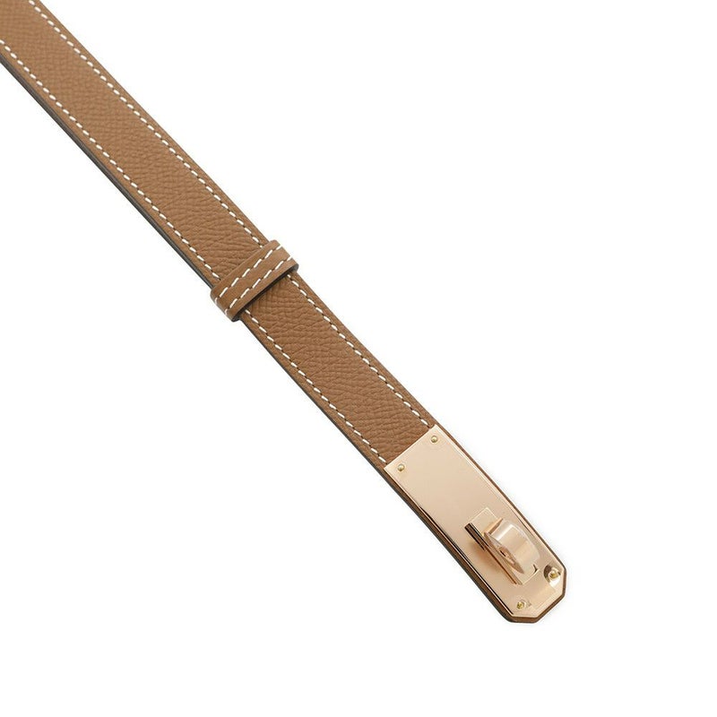 エルメス ケリーベルト18 ゴールド/ピンクゴールド金具 エプソン K刻印 HERMES べルト