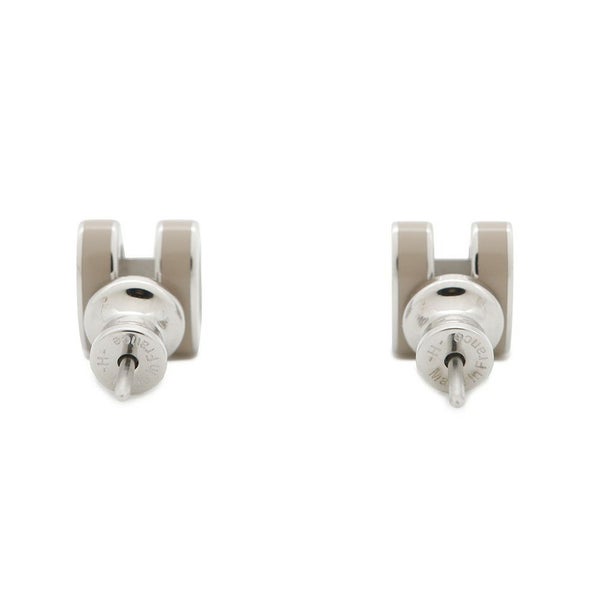 エルメス ピアス ミニ・ポップアッシュ マロングラッセ/シルバー金具 Hモチーフ HERMES Pop H ポップH