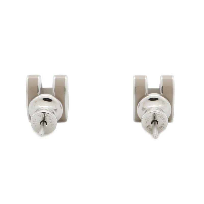 エルメス ピアス ミニ・ポップアッシュ マロングラッセ/シルバー金具 Hモチーフ HERMES Pop H ポップH