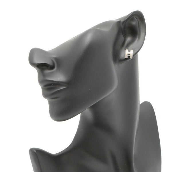 エルメス ピアス ミニ・ポップアッシュ マロングラッセ/シルバー金具 Hモチーフ HERMES Pop H ポップH