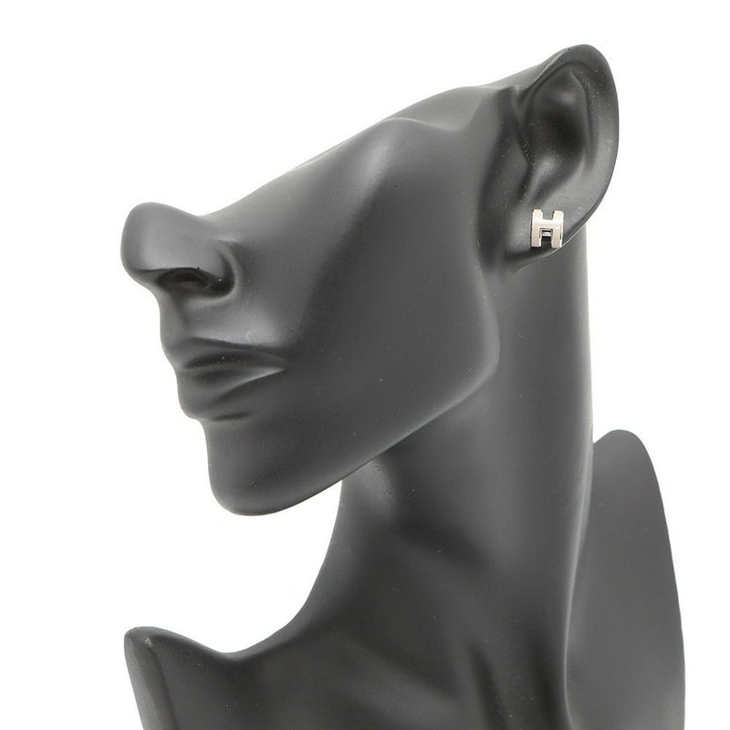 エルメス ピアス ミニ・ポップアッシュ マロングラッセ/シルバー金具 Hモチーフ HERMES Pop H ポップH