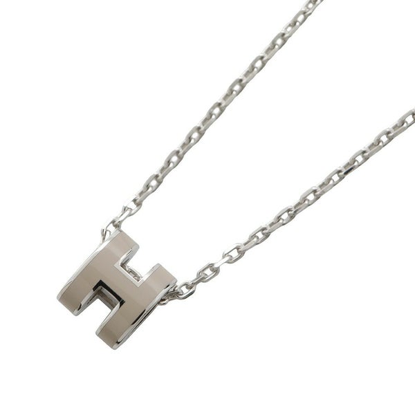 エルメス ネックレス ミニ・ポップアッシュ マロングラッセ/シルバー金具 アクセサリー ポップH