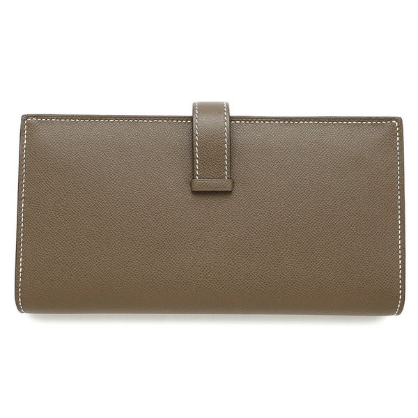 エルメス 長財布 ベアンスフレ エトゥープ/ゴールド金具 ヴォーマダム B刻印 HERMES 財布