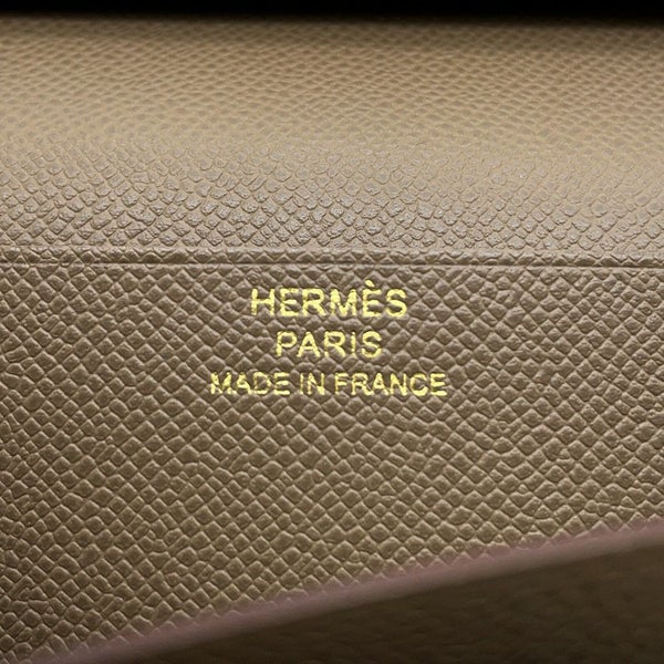 エルメス 長財布 ベアンスフレ エトゥープ/ゴールド金具 ヴォーマダム B刻印 HERMES 財布