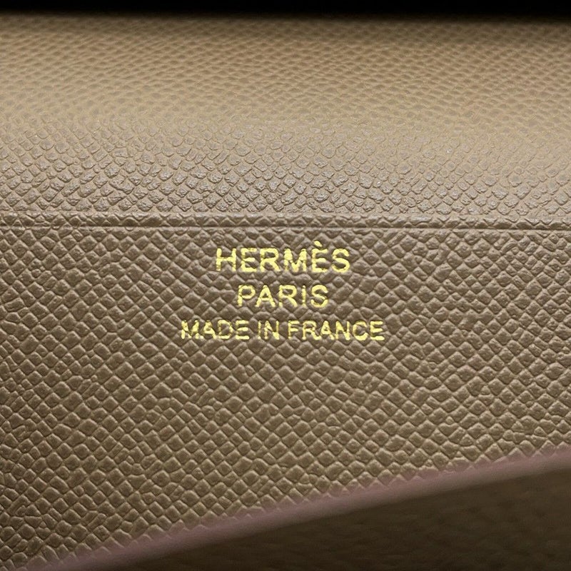 エルメス 長財布 ベアンスフレ エトゥープ/ゴールド金具 ヴォーマダム B刻印 HERMES 財布