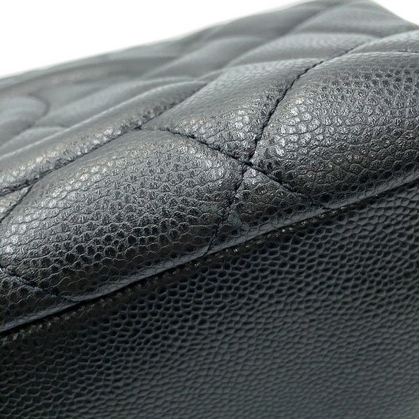 シャネル トートバッグ マトラッセ ココマーク ダブルチェーン キャビアスキン A67294 CHANEL ショルダーバッグ 黒