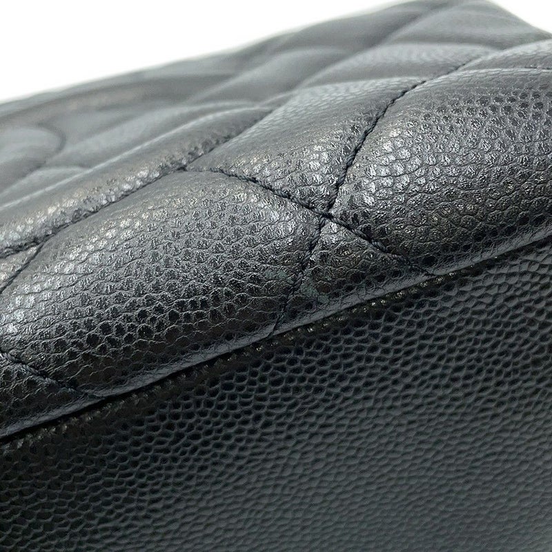 シャネル トートバッグ マトラッセ ココマーク ダブルチェーン キャビアスキン A67294 CHANEL ショルダーバッグ 黒
