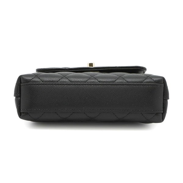 シャネル ハンドバッグ マトラッセ ココハンドル ミニミニ キャビアスキン AP4244 2wayチェーンショルダー 黒