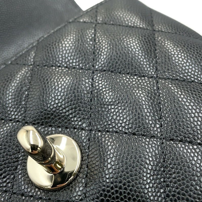 シャネル ハンドバッグ マトラッセ ココハンドル ミニミニ キャビアスキン AP4244 2wayチェーンショルダー 黒