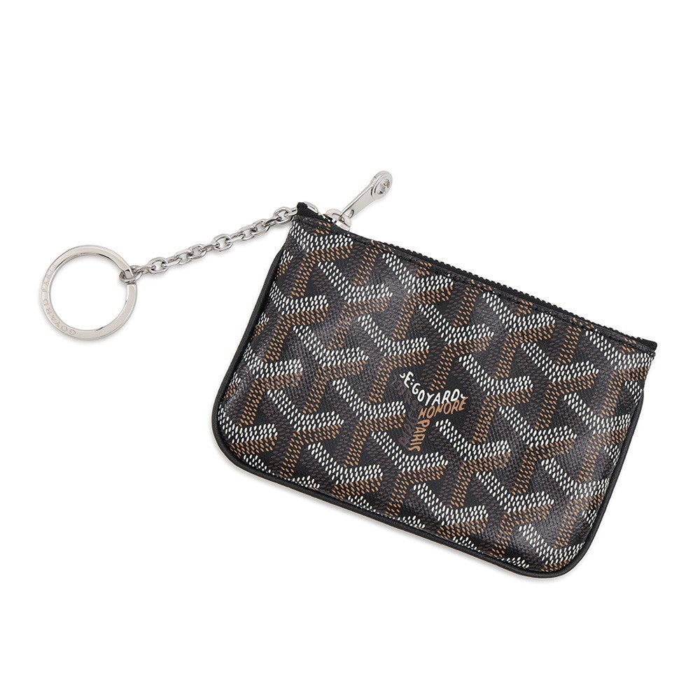 GOYARD ゴヤール　ポーチ ゴヤール ポーチ セナ ナノ PVC レザー GOYARD 小物入れ 黒 | 中古