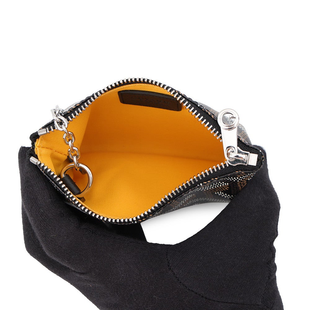 ゴヤール ポーチ セナ ナノ PVC レザー GOYARD 小物入れ 黒 | 中古
