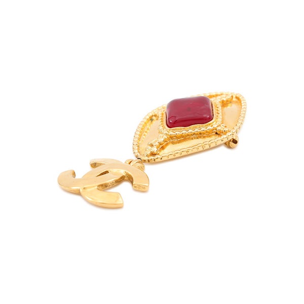 シャネル ブローチ ココマーク メタル グリポア カラーストーン CHANEL アクセサリー
