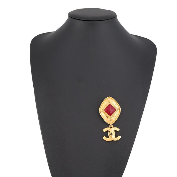 シャネル ブローチ ココマーク メタル グリポア カラーストーン CHANEL アクセサリー