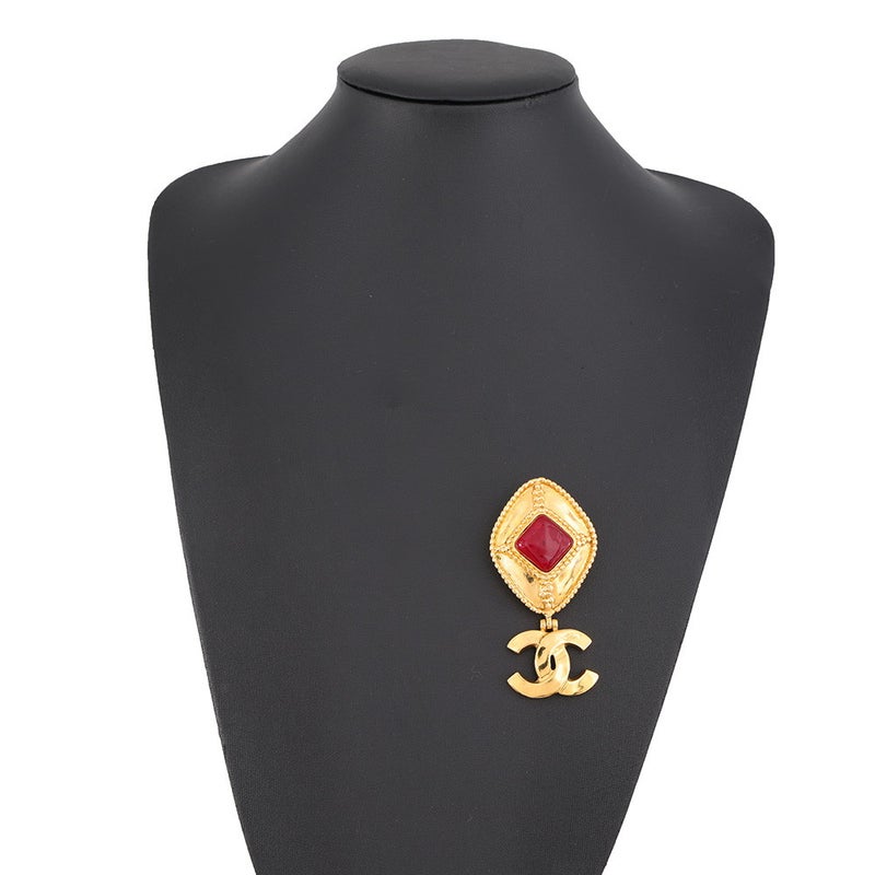 シャネル ブローチ ココマーク メタル グリポア カラーストーン CHANEL アクセサリー