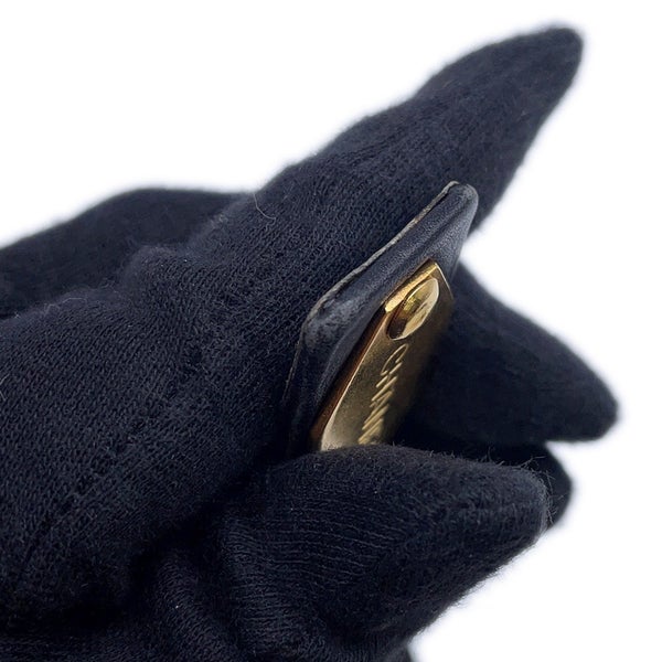 シャネル ベルト チャーム付き ココマーク レザー 96P サイズ70 CHANEL ベルト 黒