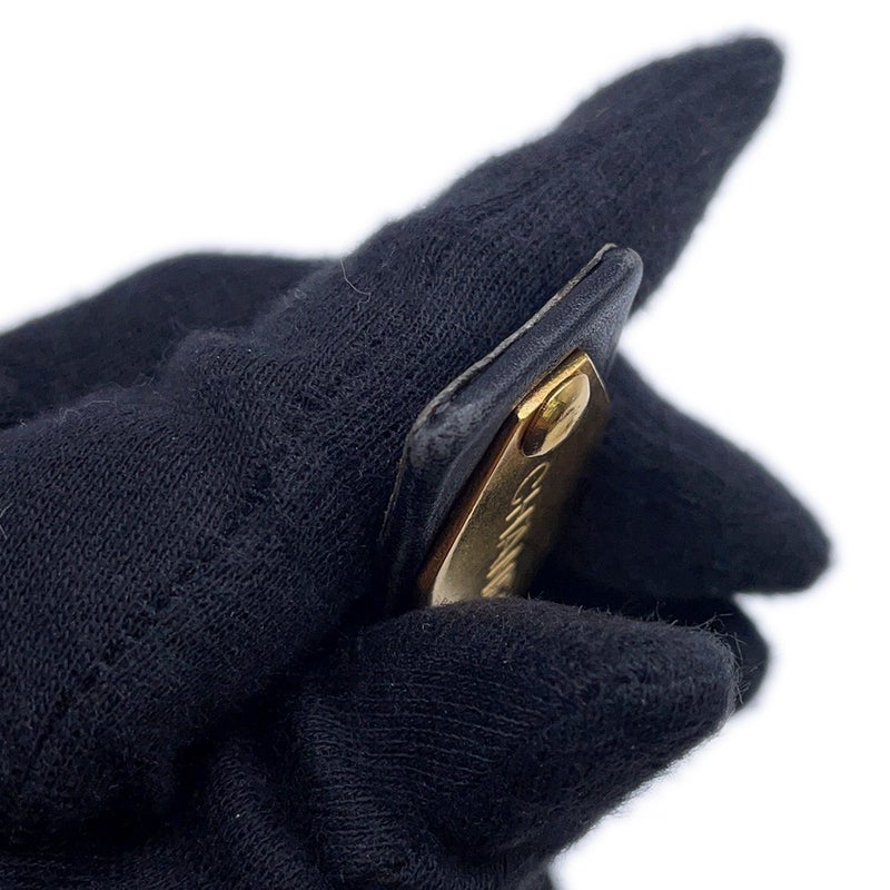 シャネル ベルト チャーム付き ココマーク レザー 96P サイズ70 CHANEL ベルト 黒