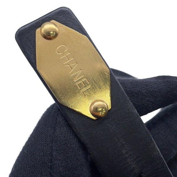 シャネル ベルト チャーム付き ココマーク レザー 96P サイズ70 CHANEL ベルト 黒