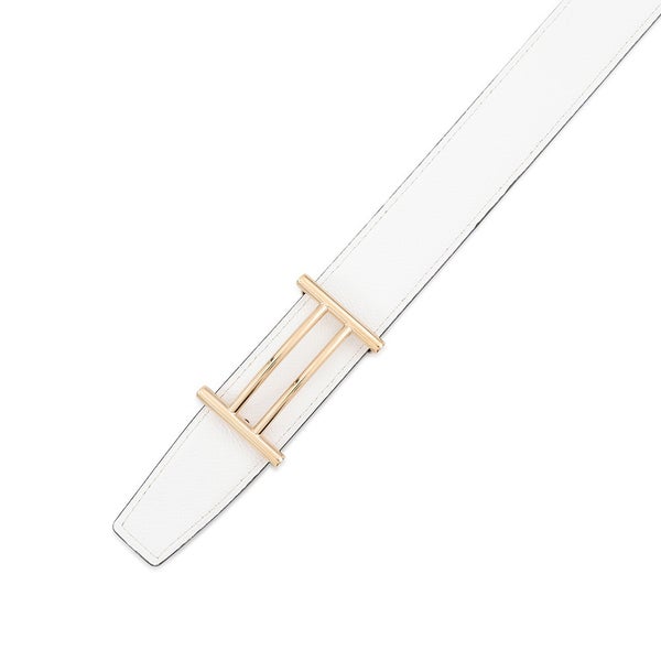 エルメス ベルト ライダー キャバン/ホワイト/ゴールド金具 エプソン C刻印 サイズ90 HERMES メンズ
