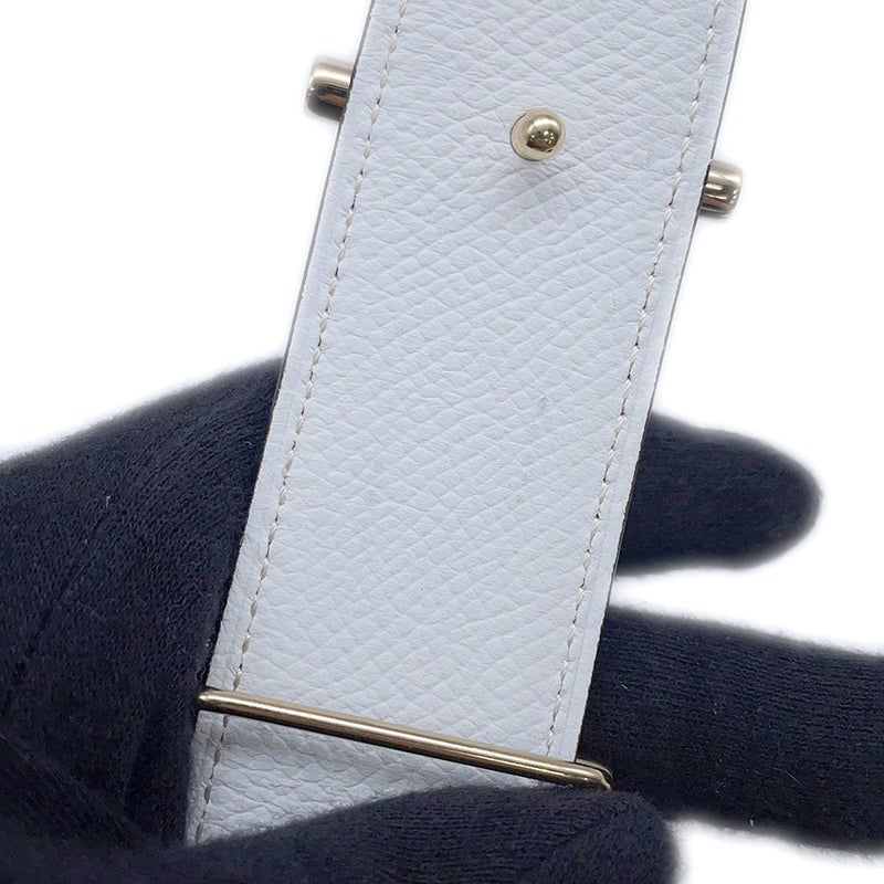 エルメス ベルト ライダー キャバン/ホワイト/ゴールド金具 エプソン C刻印 サイズ90 HERMES メンズ