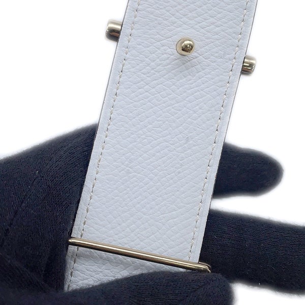 エルメス ベルト ライダー キャバン/ホワイト/ゴールド金具 エプソン C刻印 サイズ90 HERMES メンズ