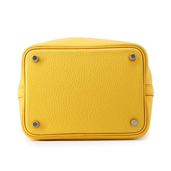 エルメス ハンドバッグ ピコタンロックPM ジョーヌアンブル/シルバー金具 トリヨンクレマンス W刻印 HERMES