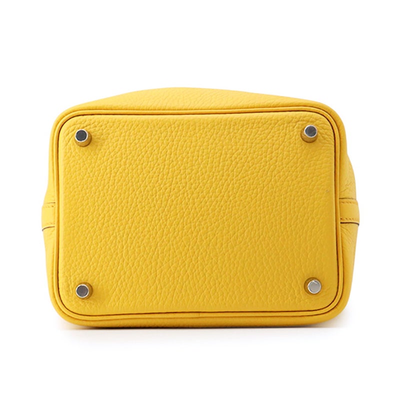 エルメス ハンドバッグ ピコタンロックPM ジョーヌアンブル/シルバー金具 トリヨンクレマンス W刻印 HERMES