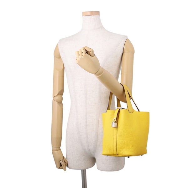 エルメス ハンドバッグ ピコタンロックPM ジョーヌアンブル/シルバー金具 トリヨンクレマンス W刻印 HERMES