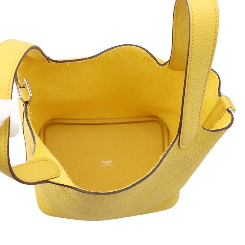 エルメス ハンドバッグ ピコタンロックPM ジョーヌアンブル/シルバー金具 トリヨンクレマンス W刻印 HERMES