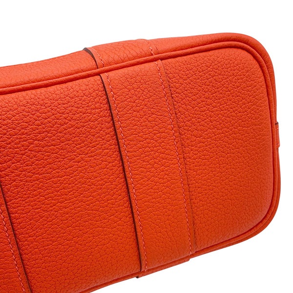 エルメス トートバッグ ネオ・ガーデン 23 ガーデンパーティ エクリュ/カプシーヌ/シルバー金具 トワルアッシュ/ネゴンダ K刻印