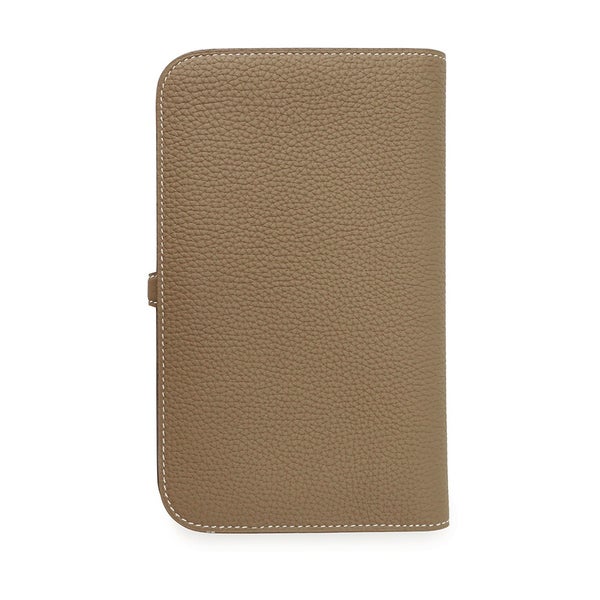 エルメス 長財布 ドゴンGM デュオ エトゥープ/シルバー金具 トゴ D刻印 HERMES 財布