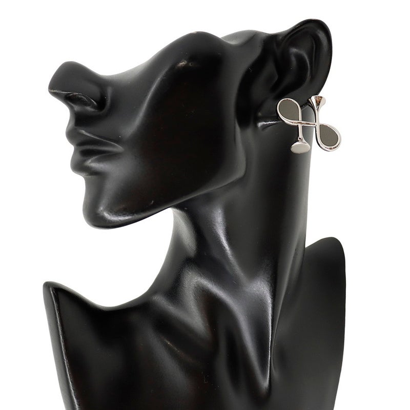 エルメス ピアス コルH グレー/シルバー金具 スイフト HERMES アクセサリー