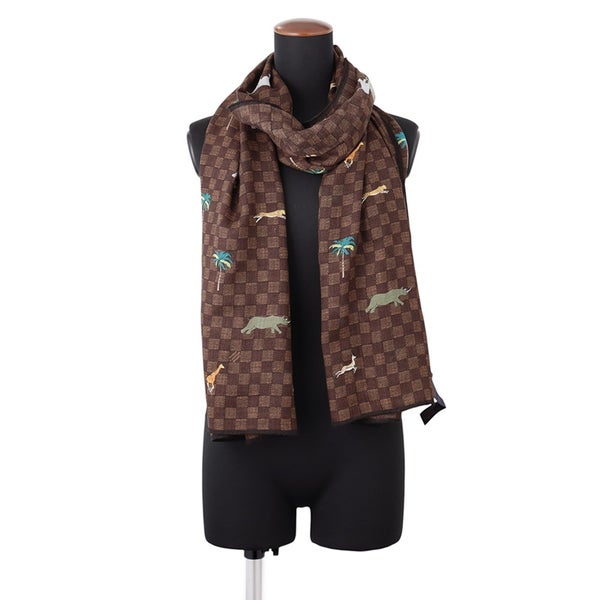 ルイヴィトン ストール LV × ザ･ダージリン リミテッド ストール･ダミエ ウール M98226 LOUIS VUITTON