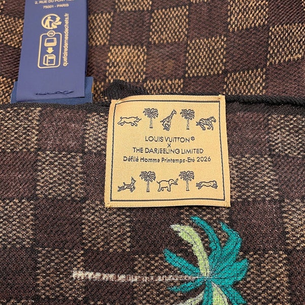 ルイヴィトン ストール LV × ザ･ダージリン リミテッド ストール･ダミエ ウール M98226 LOUIS VUITTON