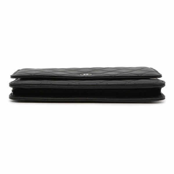 シャネル チェーンウォレット クラシック マトラッセ ココマーク ラムスキン AP0250 CHANEL 財布 黒