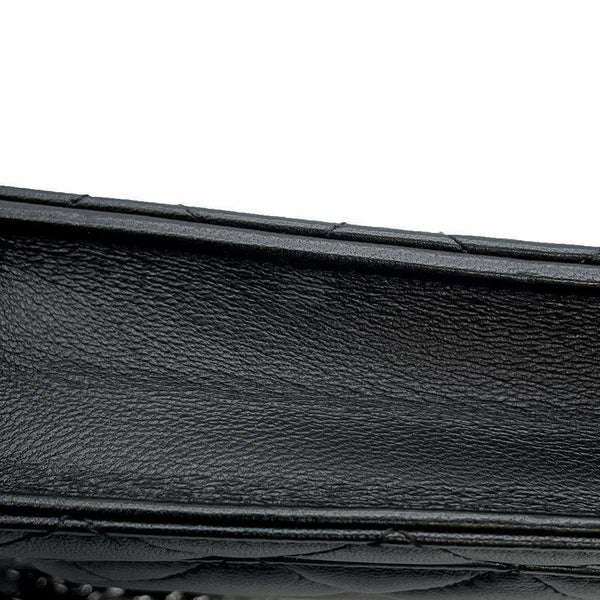 シャネル チェーンウォレット クラシック マトラッセ ココマーク ラムスキン AP0250 CHANEL 財布 黒