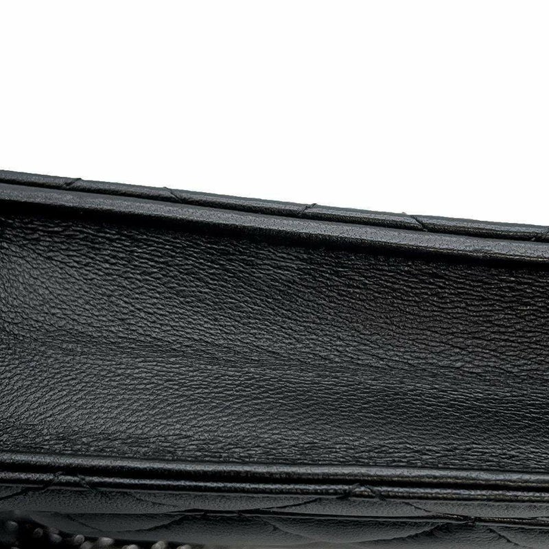 シャネル チェーンウォレット クラシック マトラッセ ココマーク ラムスキン AP0250 CHANEL 財布 黒